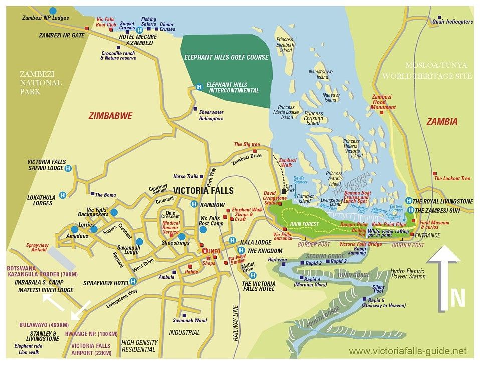 Victoria Falls Map